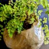 Wabi-Sabi Vase mit grüner Kupfer und Ascheglasur