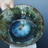 Shin'en handgemachte Keramikschale Saphirblau Wabi-Sabi
