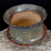 Tsuchi Erdton handgefertigter Wabi-Sabi Whiskey Tumbler aus eisenhaltigem Ton Detail Metalleffekt
