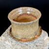 Tsuchi Abendglut Wabi-Sabi Whiskey Tumbler mit rötlichen Reduktionseffekten