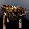 Handgemachte Wabi-Sabi Schale Jōmon no Utsuwa auf vier Füßen