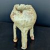 Doro-Ashi Wabi-Sabi Dreifuss-Vase Profil, zerrissener Rand, rostfarbene Füsse