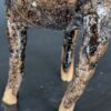 Sabi-Ashi Detail Bauch, Rheinsand- und Eisenglasur